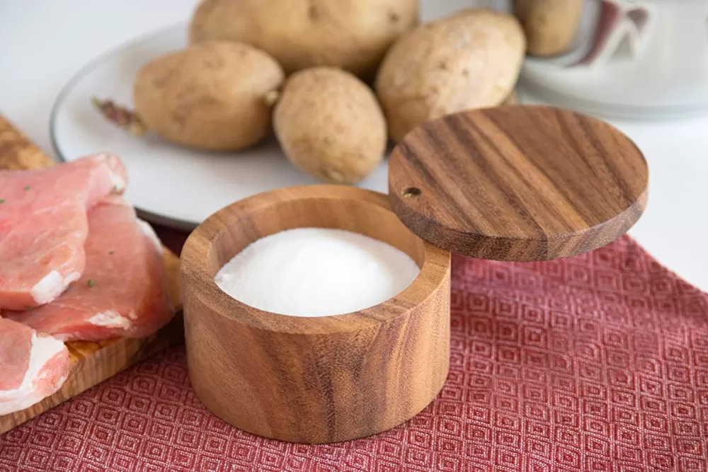acacia_wood_salt_cellar_4.webp Flash Sale Acacia Wood Salt Cellar Garnishes