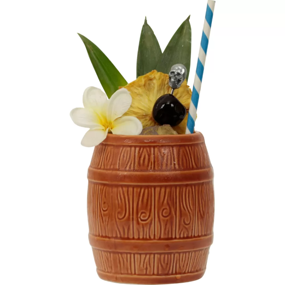 Flash Sale Ceramic Barrel Tiki Mug Tiki