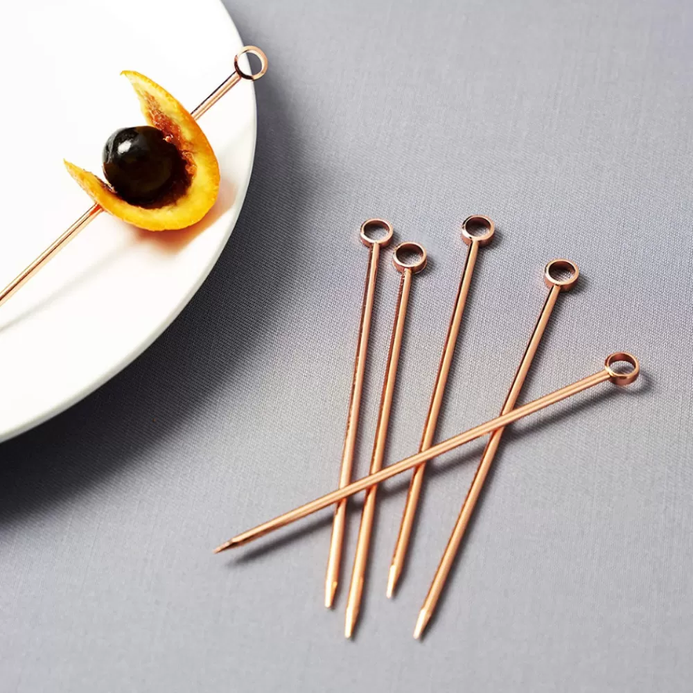 copper_cocktail_pins_set_of__2-1.webp Store Copper Cocktail Pins (Set Of 6) Cocktail Picks & Stirrers