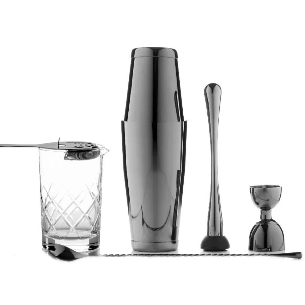 Shop Deluxe Gunmetal Bar Tools Set Potion House Bar Tools