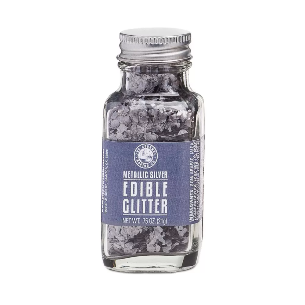 Discount Edible Glitter (Metallic Silver) Rimmers & Glitter