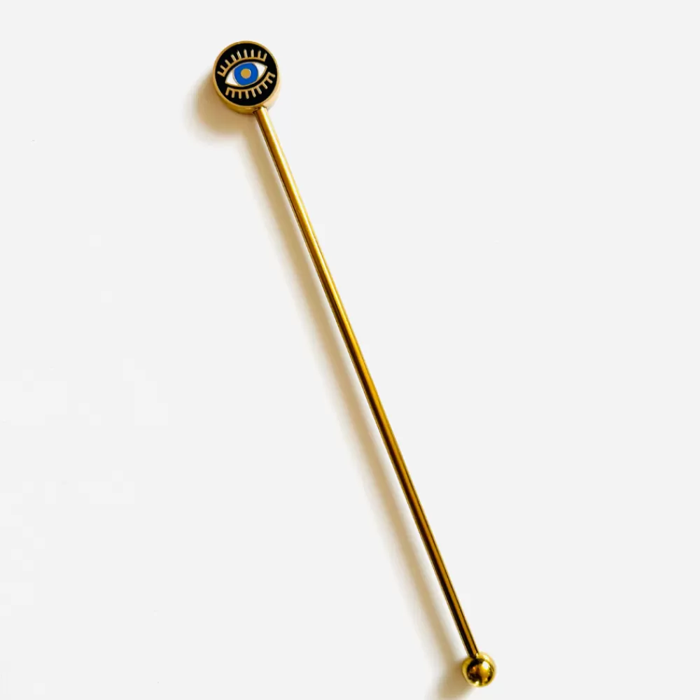 Cheap Evil Eye Stir Stick Tiki