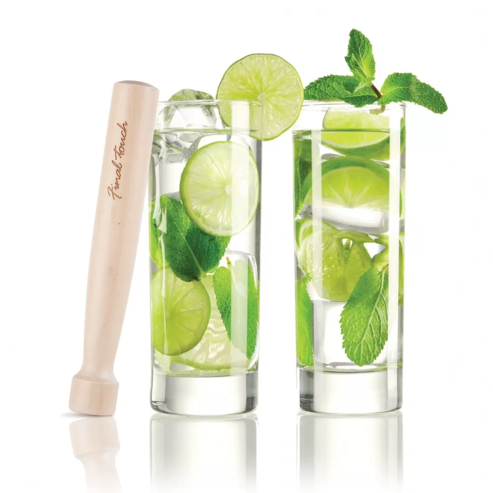 Online Final Touch Mojito Glasses & Muddler Set Highball Glasses