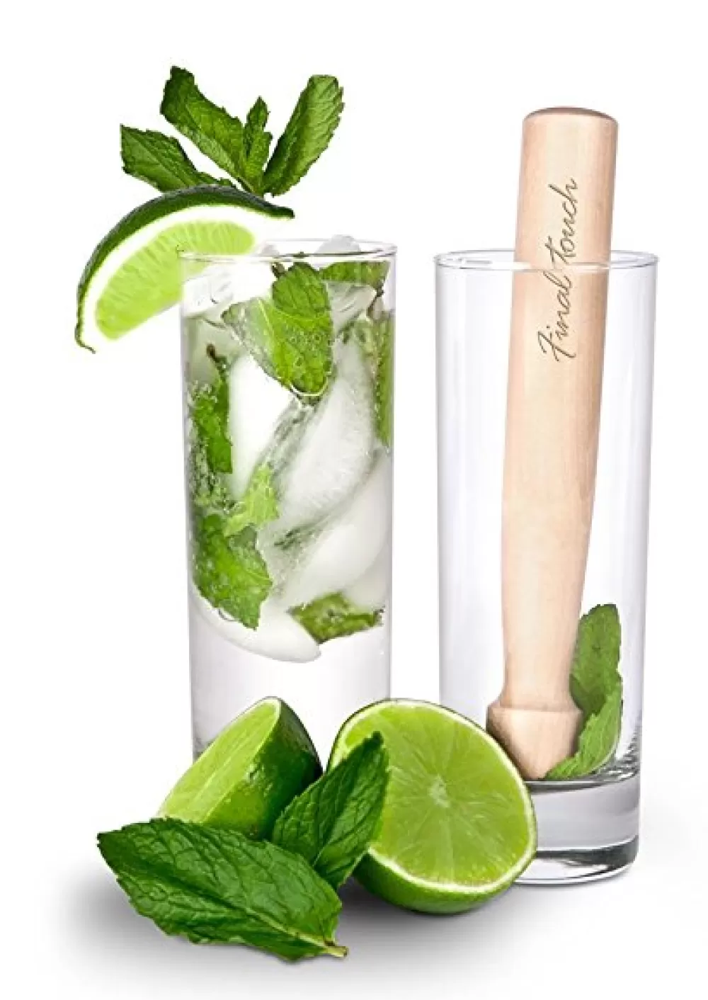 Online Final Touch Mojito Glasses & Muddler Set Highball Glasses