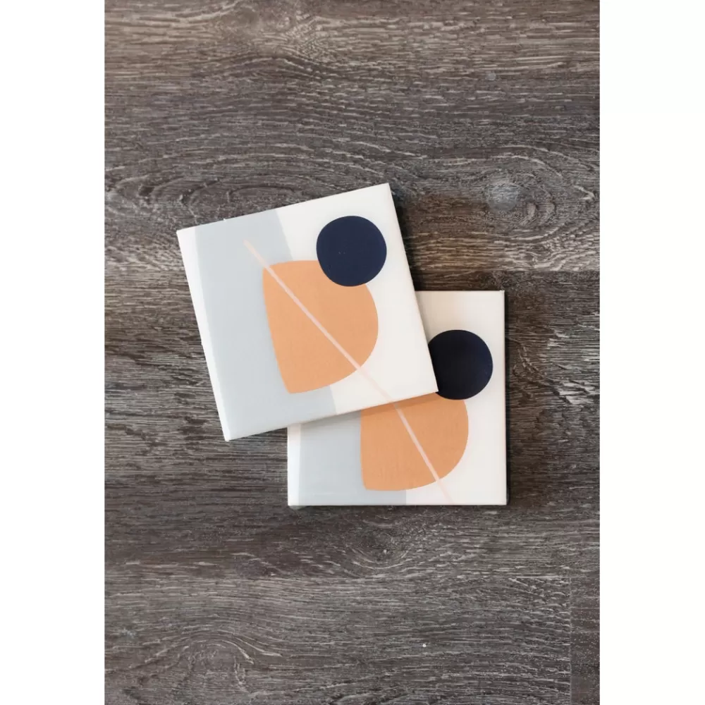 foiled_grey_abstract_resin_coasters_2.webp Store Foiled Grey Abstract Resin Coasters Coasters & Trays