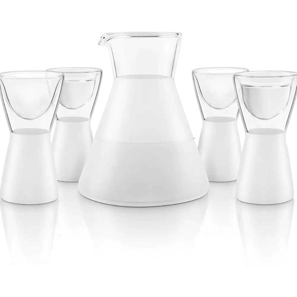 Outlet Frosted Sake Decanter & Glasses Spirit Tasting
