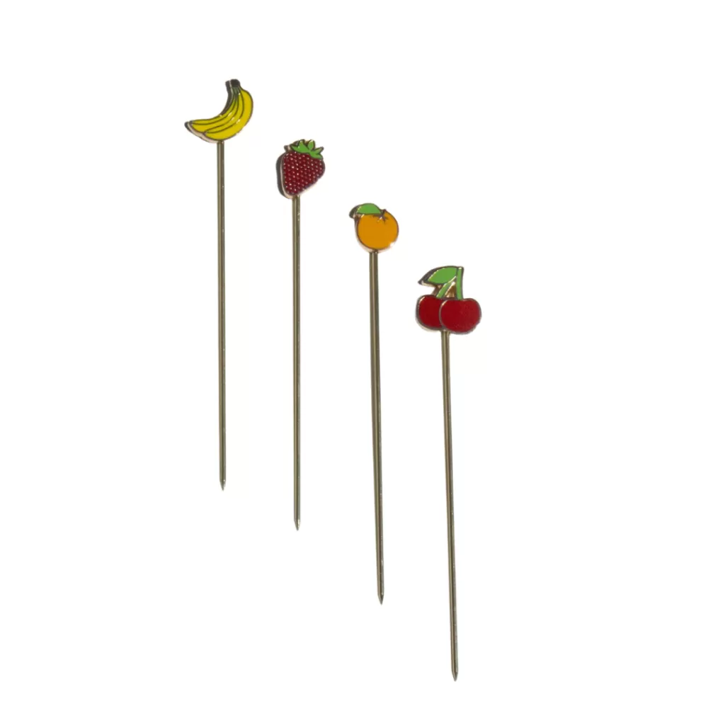 Clearance Fruit Cocktail Pins (Set Of 4) Cocktail Picks & Stirrers