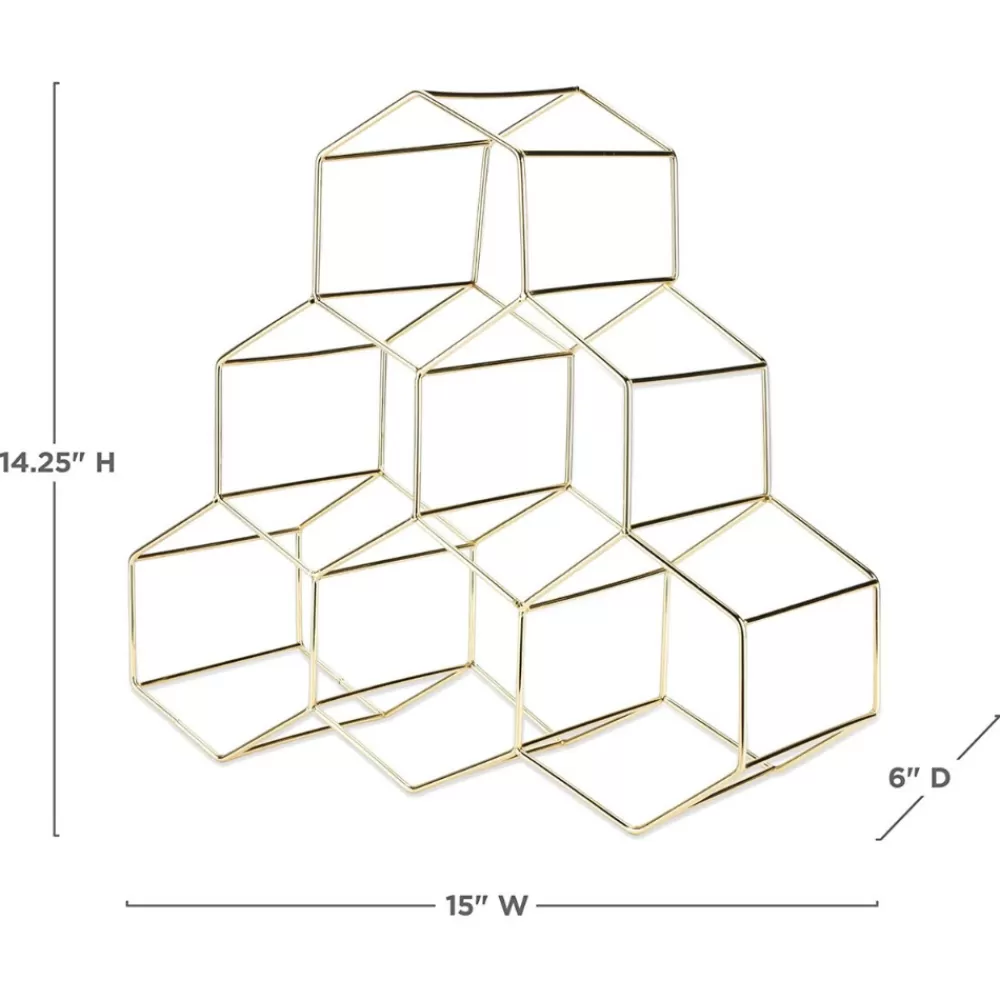 geo_gold_wine_rack_2.webp Hot Geo Gold Wine Rack Wine