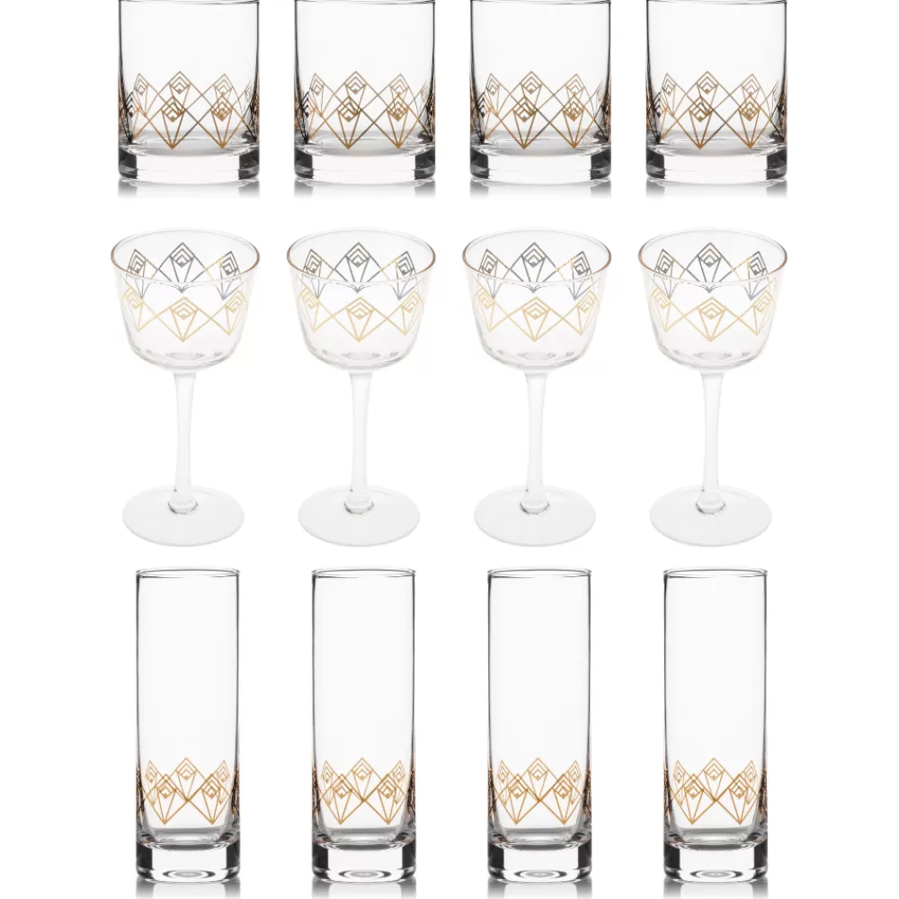 Cheap Gold Dream Deco Glassware Collection (Set Of 12) Potion House Bar Tools