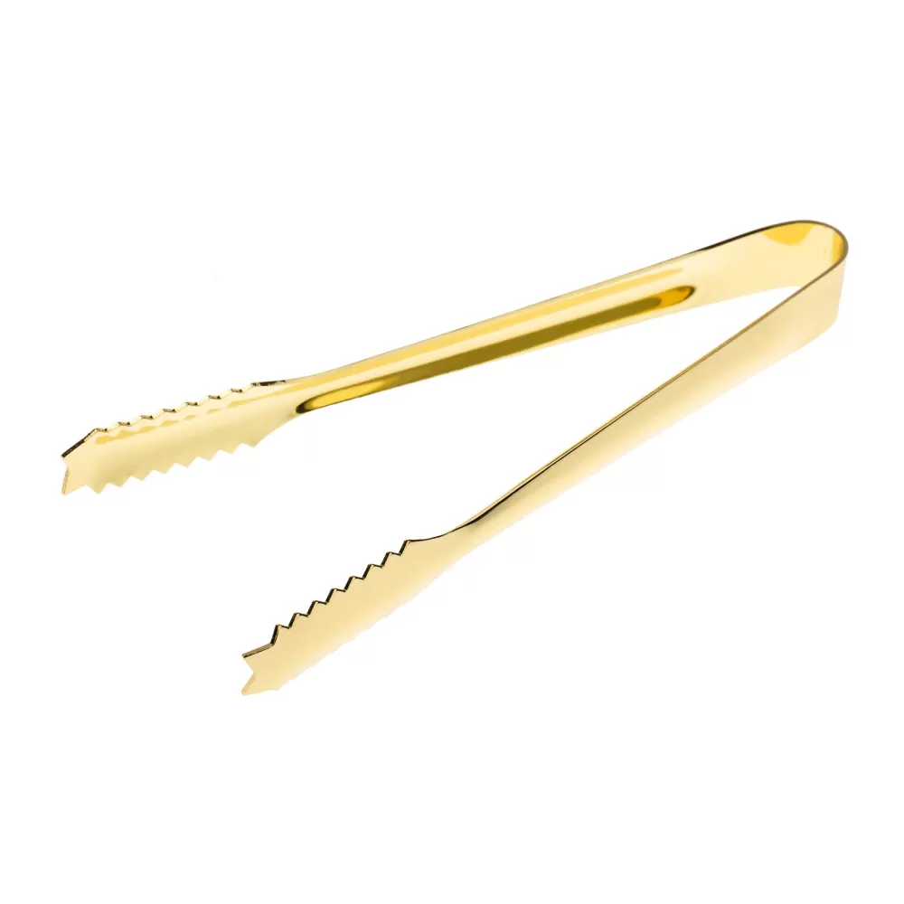 Fashion Gold Serrated Ice Tongs Ice Molds + Tools