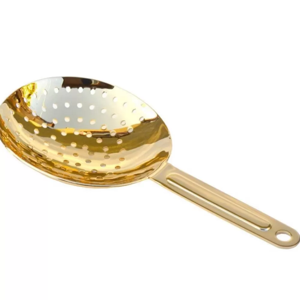 New 24 Kt Gold Julep Strainer Japanese-Made Bar Tools