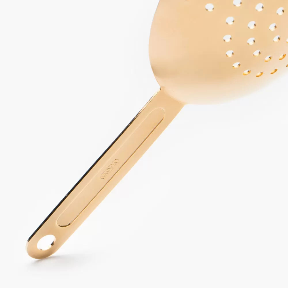 New 24 Kt Gold Julep Strainer Japanese-Made Bar Tools
