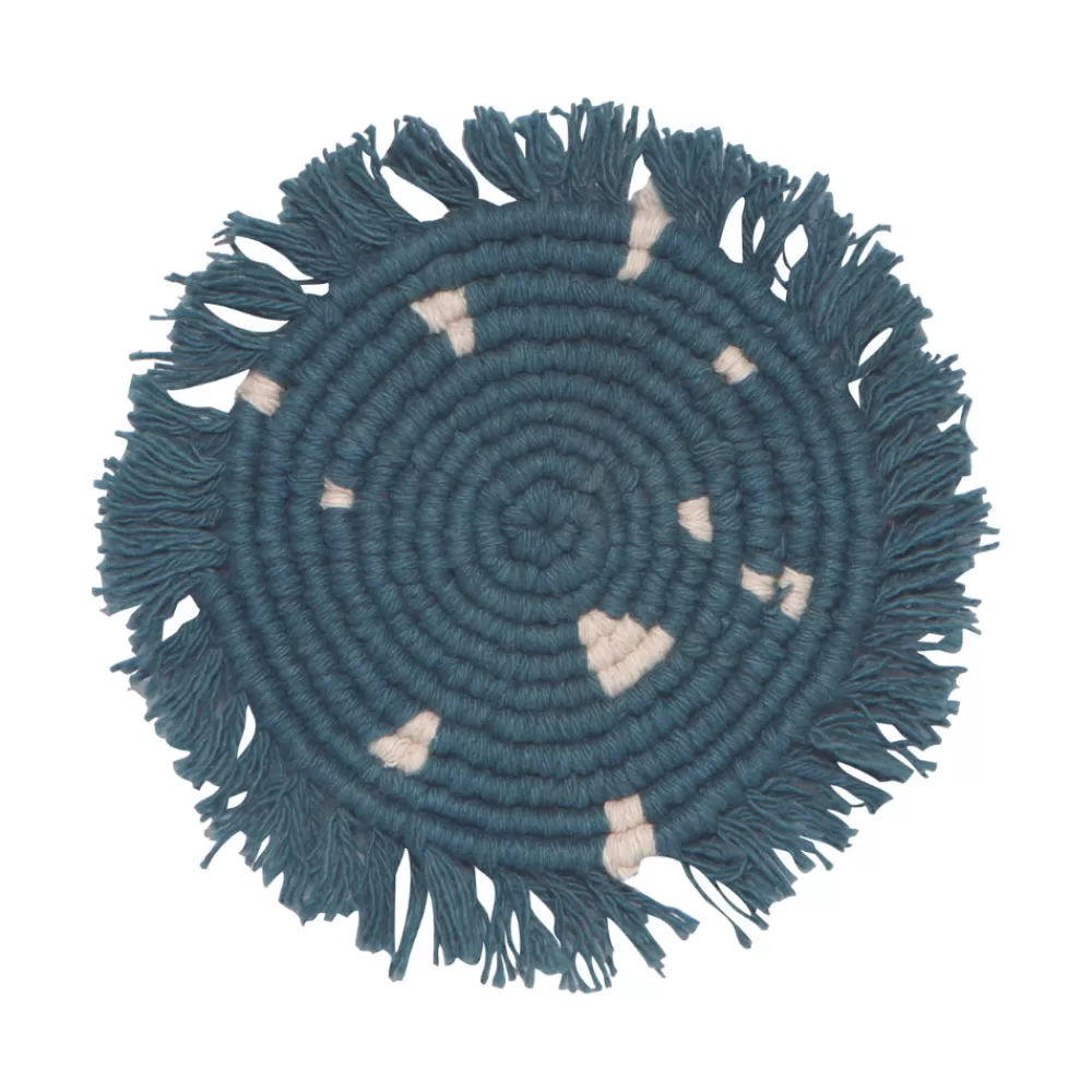 Hot Lagoon Macrame Coasters (Set Of 4) Coasters & Trays