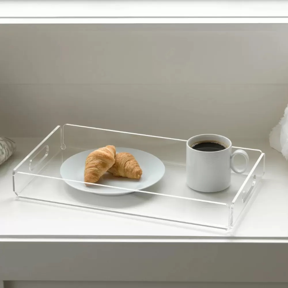 Fashion Lucite Acrylic Rectangular Tray Coasters & Trays