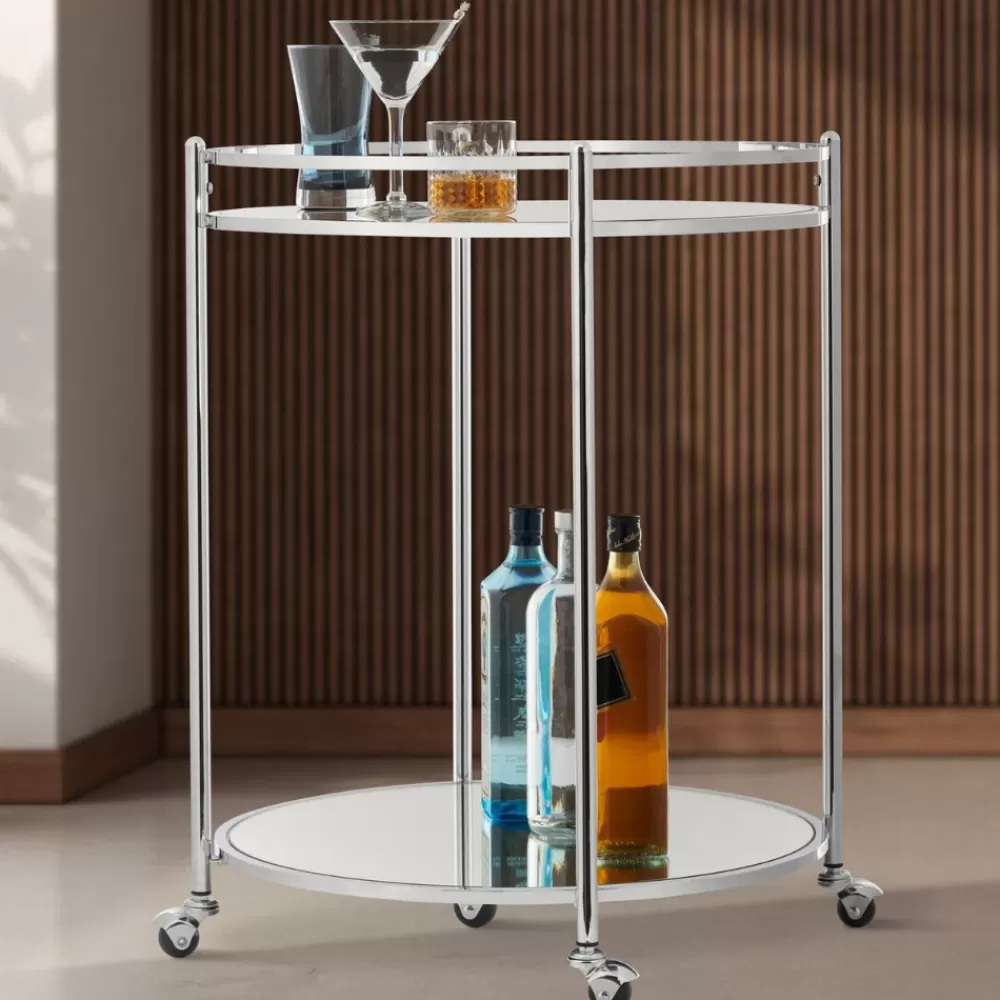 manhattan_tier_mirror_glass_bar_cart_2.webp Cheap Manhattan 2-Tier Mirror Glass Bar Cart Bar Carts