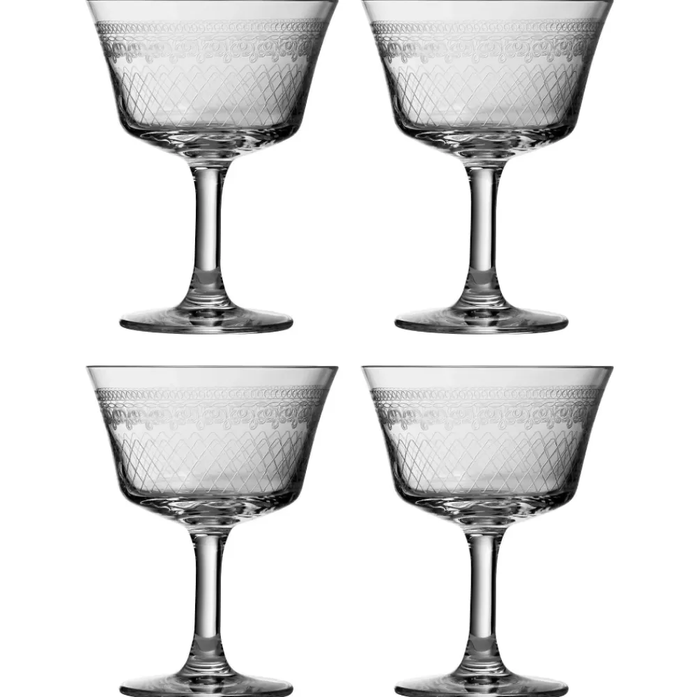 Online 1910 Retro Fizz Glass Coupes / Nick & Nora