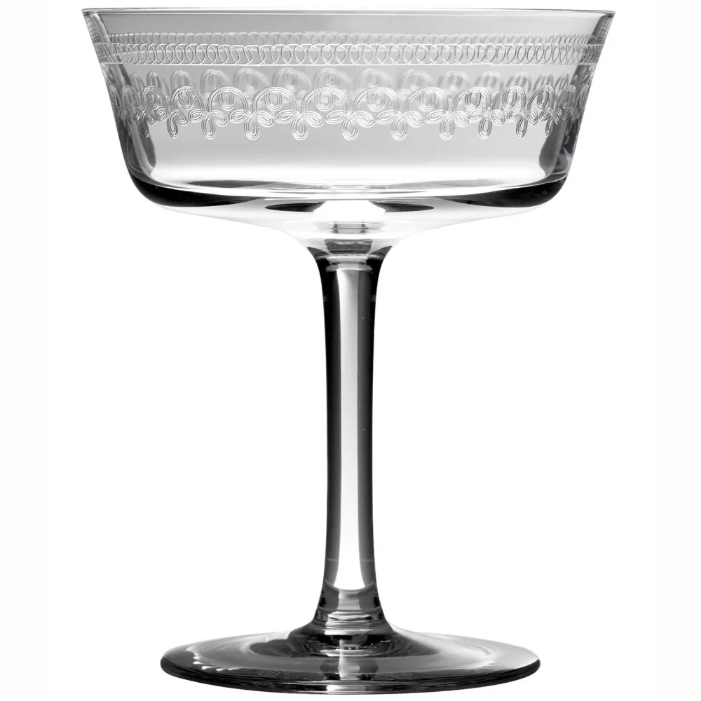 Outlet 1910 Retro Shallow Fizz Glass Coupes / Nick & Nora