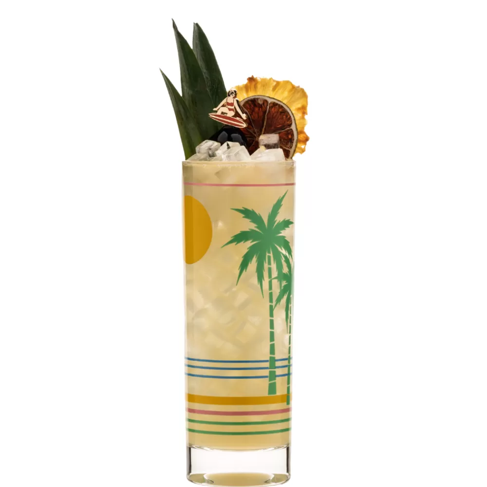 Online Retro Tropical Collins Glass Tiki Mugs