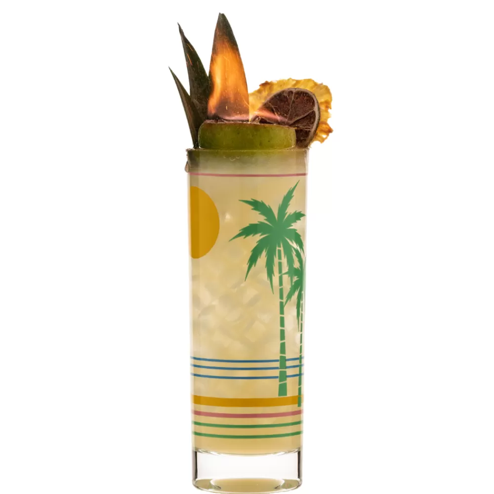 Online Retro Tropical Collins Glass Tiki Mugs