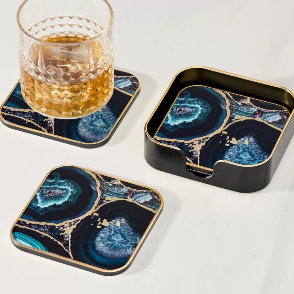 savoy_agate_coasters_set_of__2.webp Online Savoy Agate Coasters (Set Of 4) Coasters & Trays