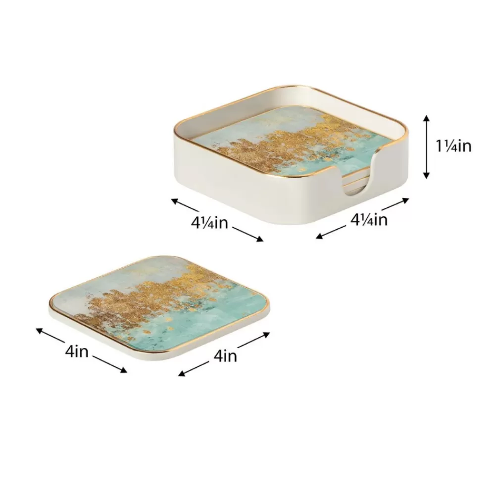savoy_blue_mirage_coasters_set_of__3.webp Best Savoy Blue Mirage Coasters (Set Of 4) Coasters & Trays