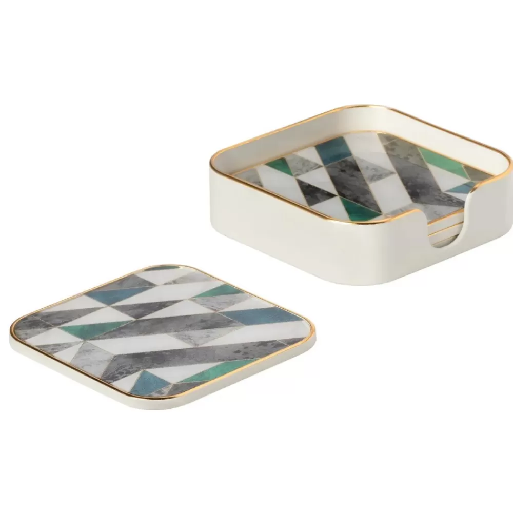 Sale Savoy Geometric Coasters (Set Of 4) Coasters & Trays
