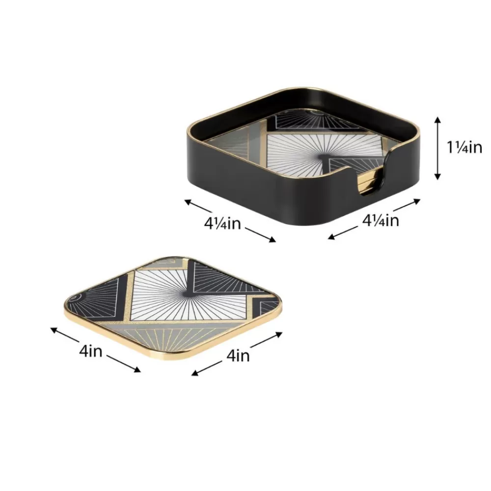 savoy_radiant_tile_coasters_set_of__3.webp Best Sale Savoy Radiant Tile Coasters (Set Of 4) Coasters & Trays