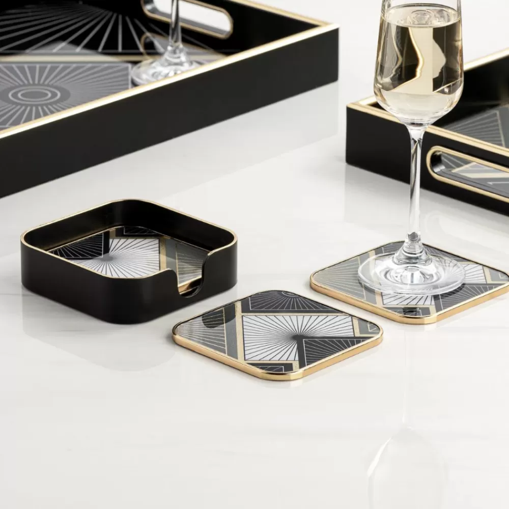 savoy_radiant_tile_coasters_set_of__4.webp Best Sale Savoy Radiant Tile Coasters (Set Of 4) Coasters & Trays