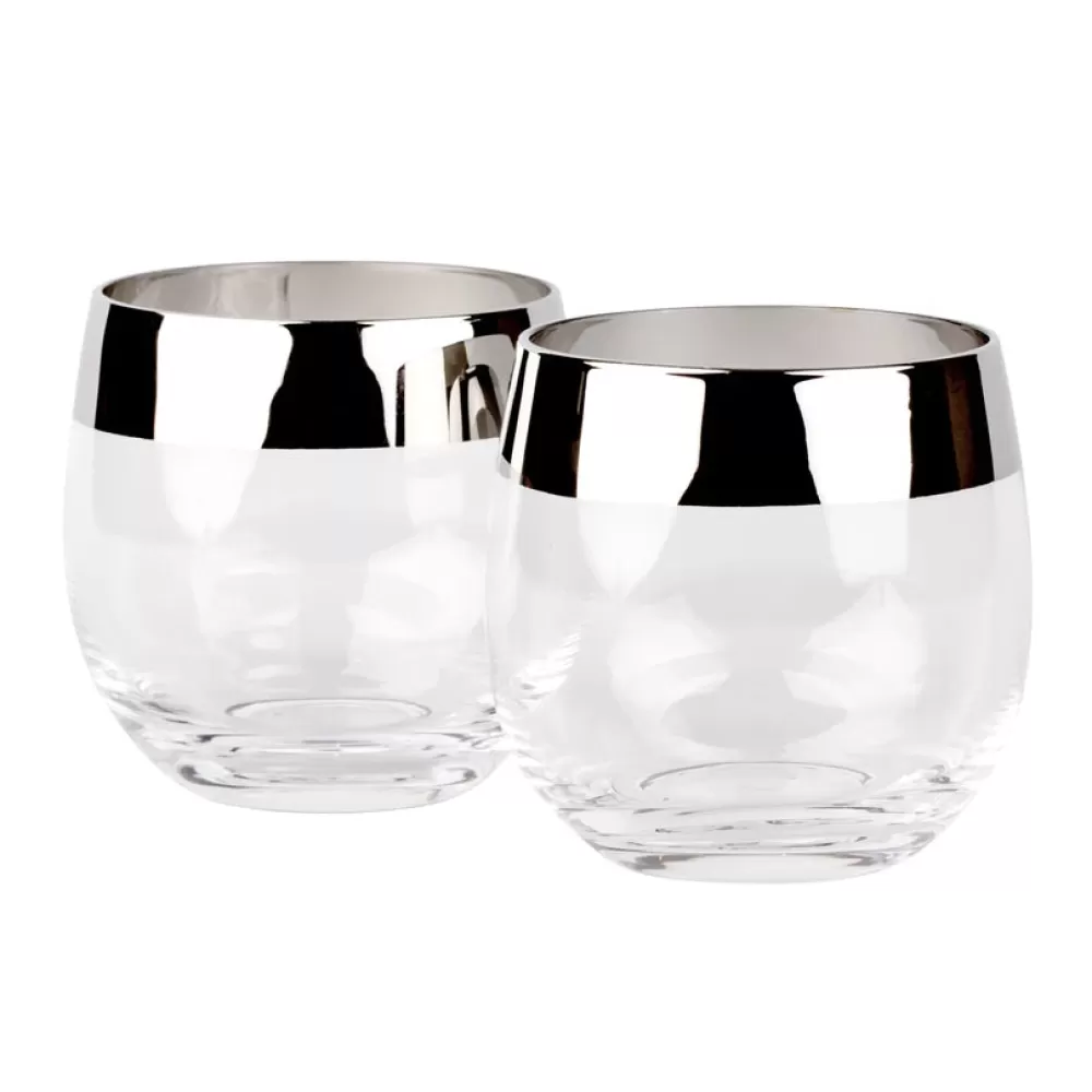 Sale Silver Rim Tumblers (Set Of 2) Tumblers