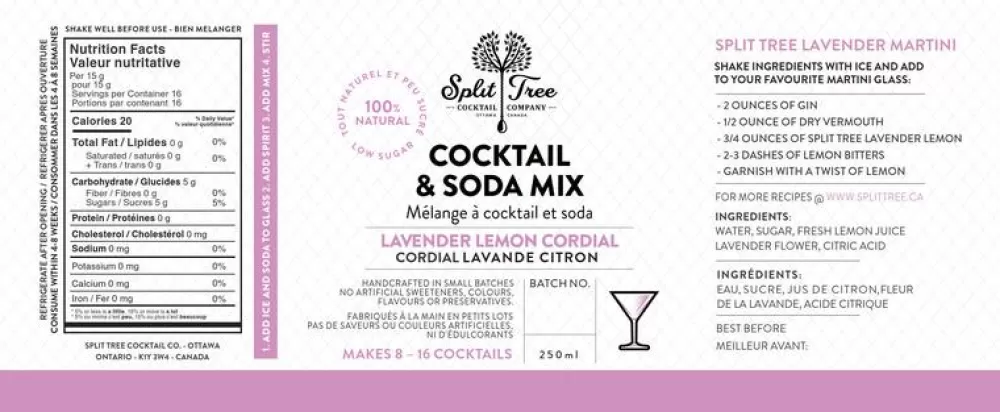 Store Split Tree Lavender Lemon Syrup Syrups