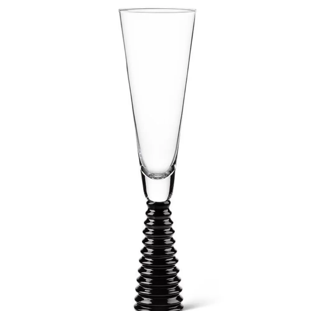 Sale Stack Black Base Flute Wine