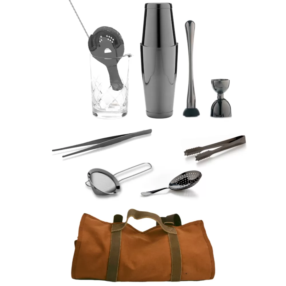 the_cocktail_aficionado_set_gunmetal_2.webp Store The Cocktail Aficionado Set (Gunmetal) Bar Tool Sets