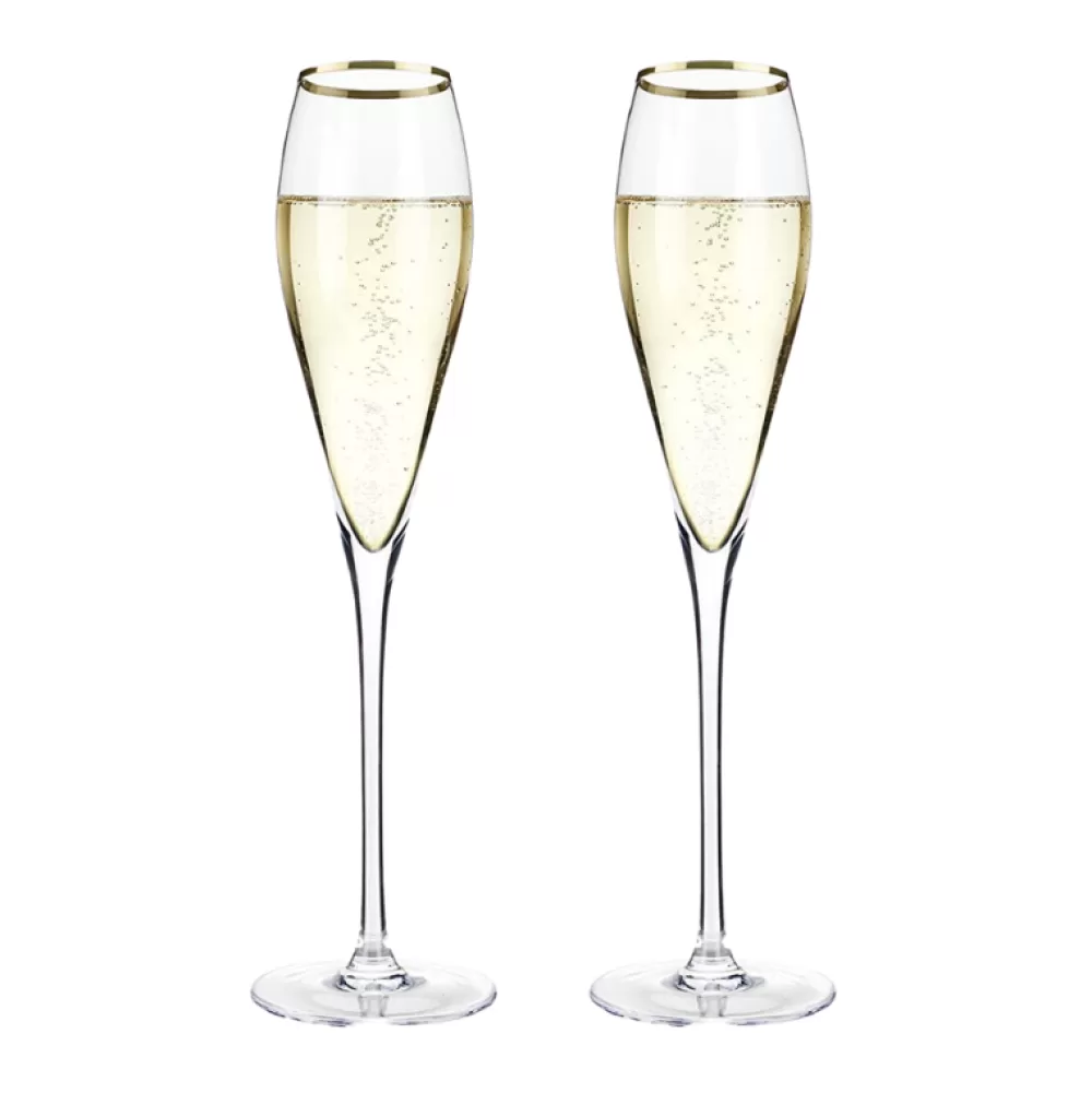 viski_belmont_gold_rim_crystal_champagne_flutes_set_of__2.webp Flash Sale Viski Belmont Gold Rim Crystal Champagne Flutes (Set Of 2) Wine