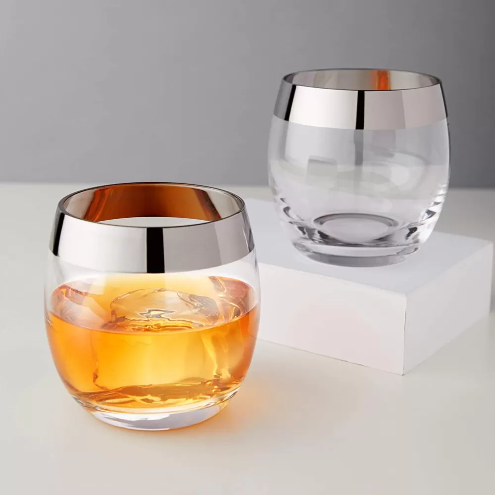 Best Viski Chrome Rim Tumblers (Set Of 2) Tumblers
