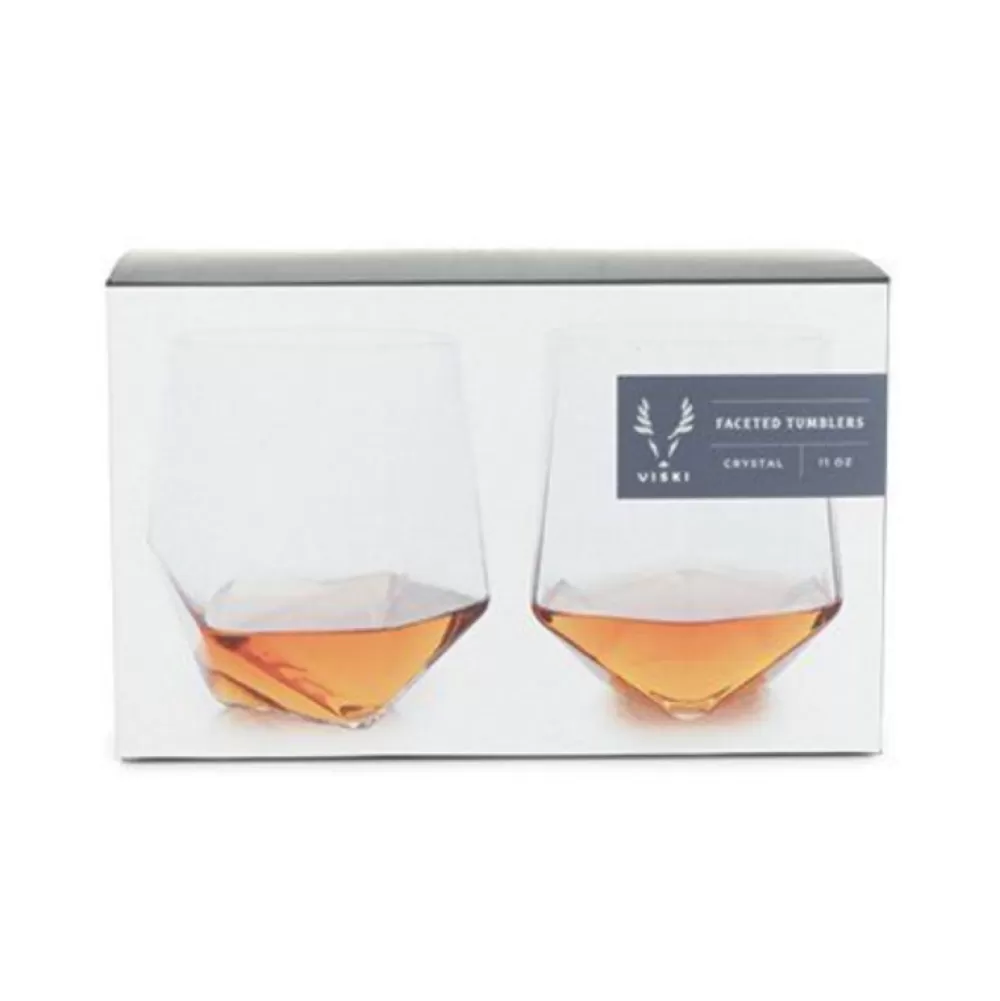 viski_faceted_crystal_tumblers_set_of__3.webp Best Sale Viski Faceted Crystal Tumblers (Set Of 2) Tumblers