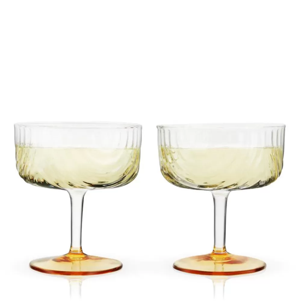 viski_gatsby_coupes_set_of__2.webp Shop Viski Gatsby Coupes (Set Of 2) Coupes / Nick & Nora