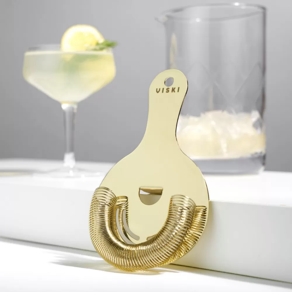 viski_gold_hawthorne_strainer_3.webp Fashion Viski Gold Hawthorne Strainer Strainers
