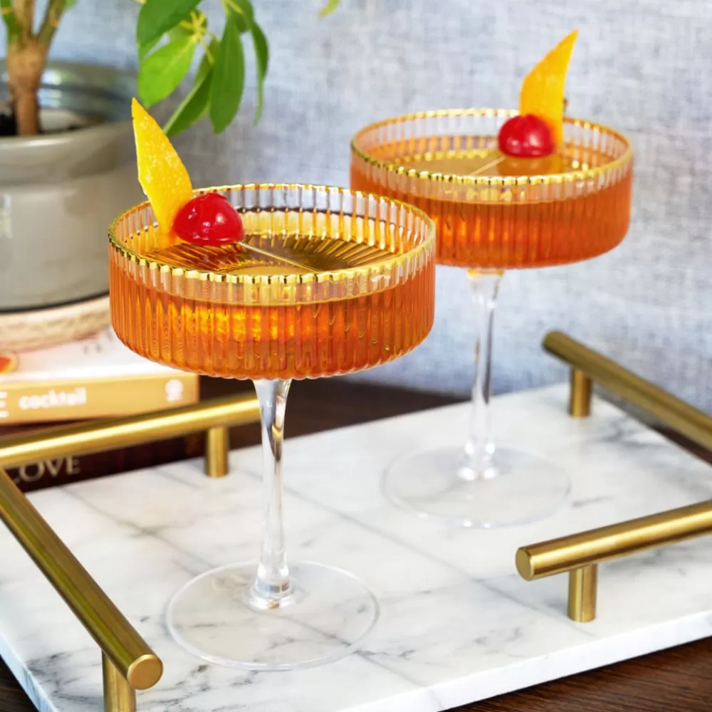 viski_meridian_coupe_glasses_set_of__2.webp Store Viski Meridian Coupe Glasses (Set Of 2) Coupes / Nick & Nora