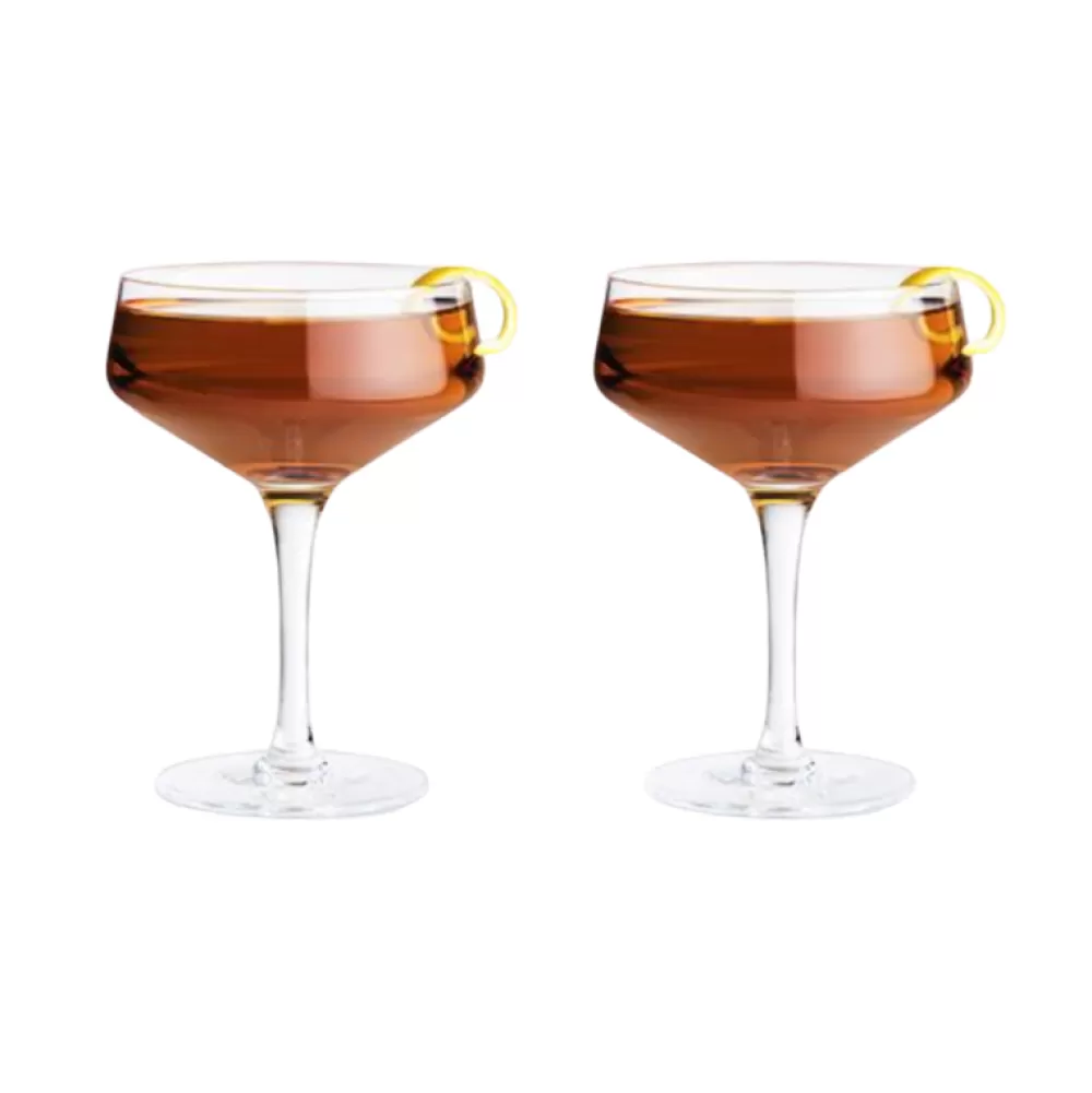 viski_raye_crystal_coupe_glasses_set_of__2.webp Sale Viski Raye Crystal Coupe Glasses (Set Of 2) Coupes / Nick & Nora