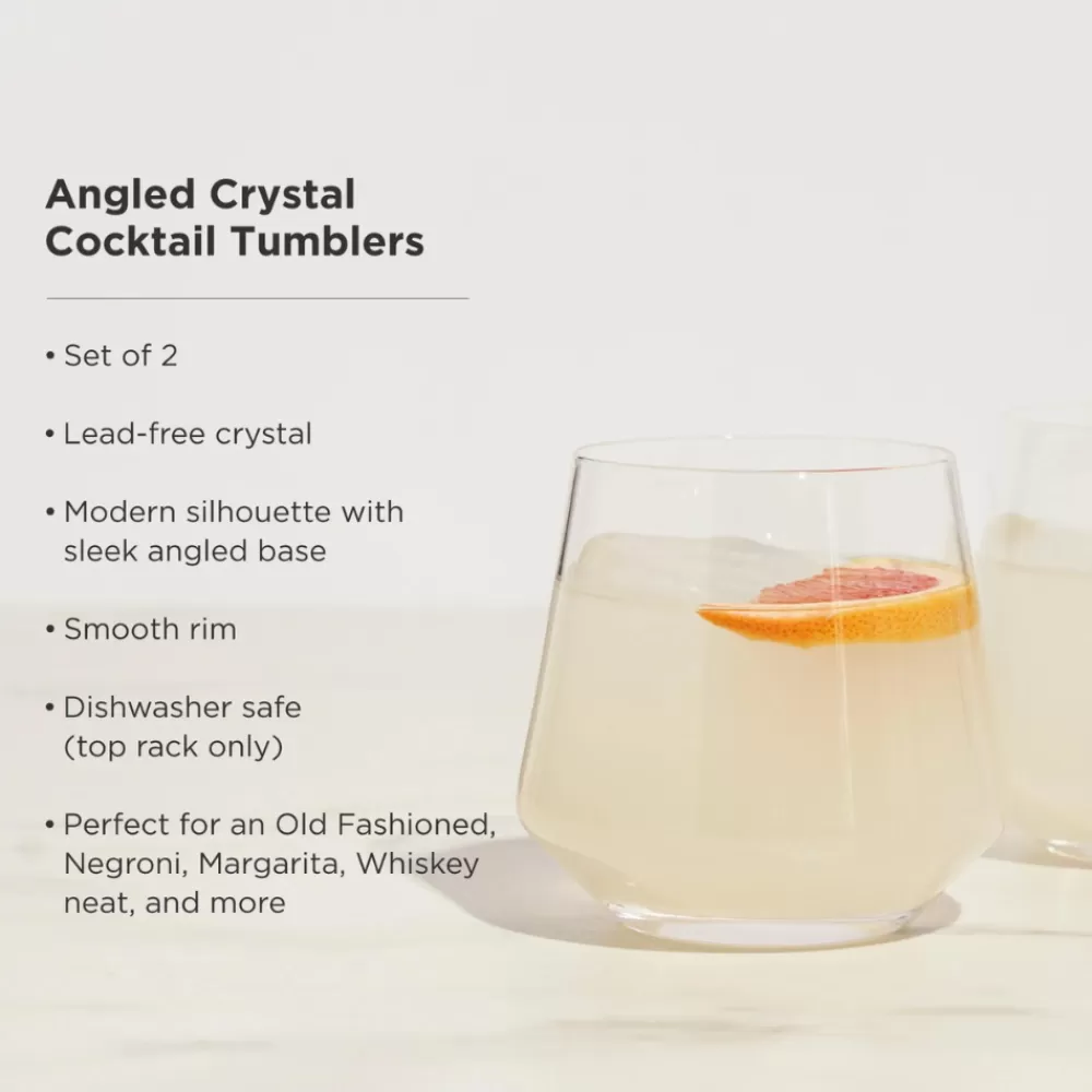 viski_raye_crystal_tumblers_set_of__2.webp Best Sale Viski Raye Crystal Tumblers (Set Of 2) Tumblers