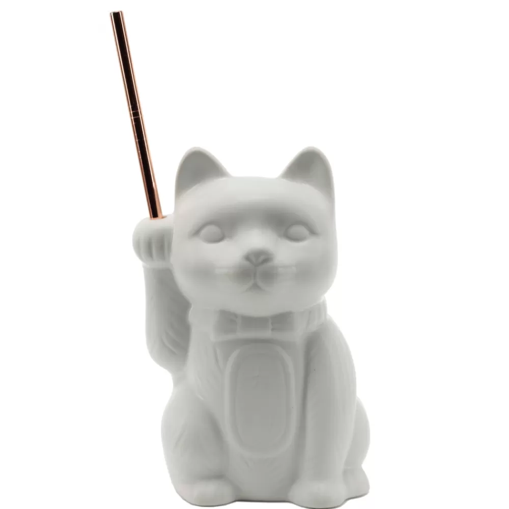 Best White Neko Cat Tiki Mug Tiki